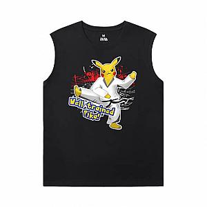Pokemon T-Shirt Cotton Black Sleeveless T Shirt Mens WS2402 Offical Merch