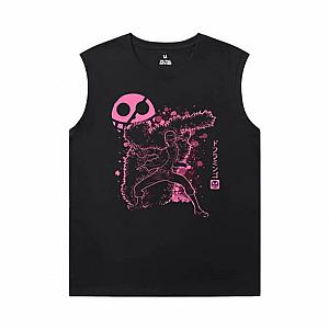 Cotton Tshirts Anime One Piece Black Sleeveless T Shirt WS2402 Offical Merch