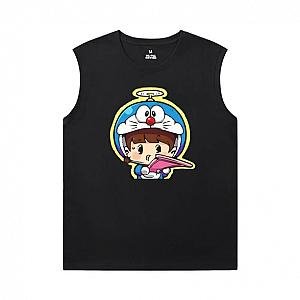 Doraemon Tees Cool Black Sleeveless Shirt Men WS2402 Offical Merch
