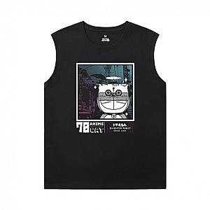 Quality Pokonyan Tshirt Doraemon Black Sleeveless T Shirt Mens WS2402 Offical Merch