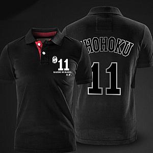 Slam Dunk Rukawa Kaede Polo Shirts Shohoku No.11 White Polo Shirt WS2402 Offical Merch