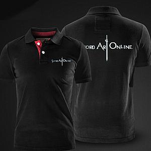 Quality Sword Art Online Polo Men Red xxl Polo Shirt WS2402 Offical Merch