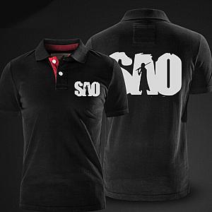Cool Sword Art Online Polo Shirt Grey Cotton xxl polo for men WS2402 Offical Merch