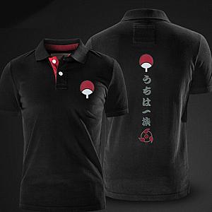 Naruto Men'S Cotton Polo Shirts black xxl mens polo WS2402 Offical Merch