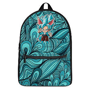 Dragon Ball Backpacks -  Chibi Goku SSGSS Halloween Teal Blue Backpack SAI0505