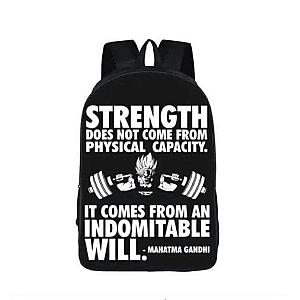 Dragon Ball Backpacks - Goku Training Strength Quotes Motivation School Backpack Bag  SAI0505