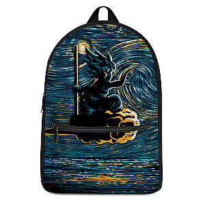 Dragon Ball Z Backpacks -  Kid Goku Flying Nimbus Starry Night Inspired Dope Backpack  SAI0505