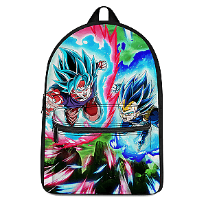 Dragon Ball Z Backpacks -  Vegeta And Goku SSGSS Attack Mode Awesome Canvas Backpack  SAI0505