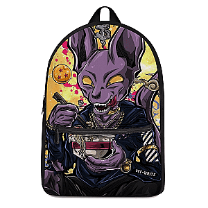 Dragon Ball Backpacks -  Beerus Pop Culture Vector Art Dope Canvas Backpack SAI0505