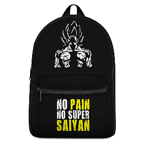 Dragon Ball Z Backpacks -  No Pain No Super Saiyan Goku Workout Backpack SAI0505