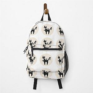 Ghibli Backpacks - Jiji Cat Circle White Design Backpack RB0605