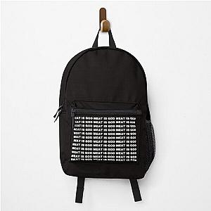 Haikyuu Backpacks -  Meat is God - White Backpack RB0605