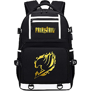 Fairy Tail Backpack Anime Backpack - Printed College School Bag Laptop Backpack