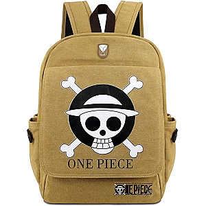 One Piece Backpacks - Roffatide Anime One Piece Khaki Canvas Backpack