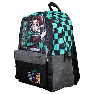 Demon Slayer Backpacks - Demon Slayer Tanjiro Checkered Backpack