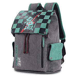 Demon Slayer Backpacks - Schoolbag Printed Flap Backpack Laptop Back Pack