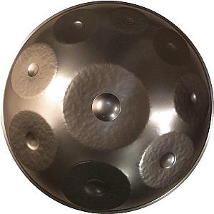 Raw Steel 9 Note Handpan In D Minor (Large Diameter) SAI0505