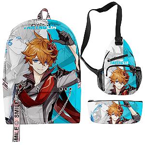 Genshin Impact Backpack - 3pcs/Set Fashion Anime Unisex Schoolbag