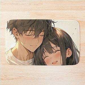 Romantic anime couples Bath Mat