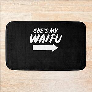 Mens Matching Couples Anime Boyfriend Shes My Waifu Shirt Bath Mat