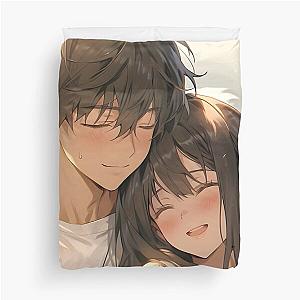 Romantic anime couples Duvet Cover