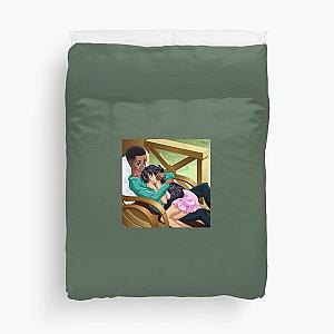 AFRO-ANIME illustration Interracial cupid   Duvet Cover