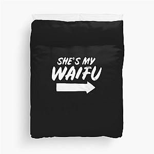 Mens Matching Couples Anime Boyfriend Shes My Waifu Shirt Duvet Cover