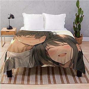 Romantic anime couples Throw Blanket