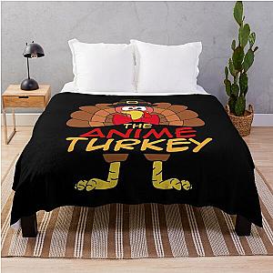 The Anime Turkey Thanksgiving Family Matching Outfits Group Attire Throw Blanket