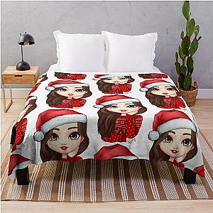 Personalised Anime Style Character - Christmas Version Throw Blanket