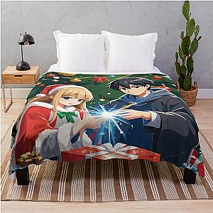 Season of Love: Anime Couple Spreads Christmas Joy with Every Gift Unwrapped Throw Blanket