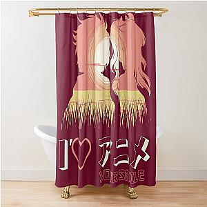 I love your Smile Anime style Couple Shower Curtain