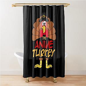 The Anime Turkey Thanksgiving Family Matching Outfits Group Attire Shower Curtain