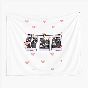 Cute anime couple polaroids Tapestry