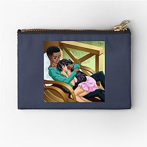 AFRO-ANIME illustration Interracial cupid   Zipper Pouch