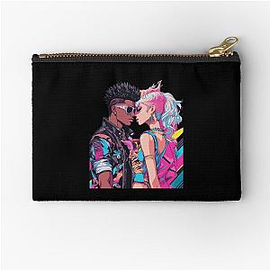 Anime Interracial Love Zipper Pouch