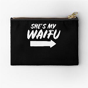 Mens Matching Couples Anime Boyfriend Shes My Waifu Shirt Zipper Pouch