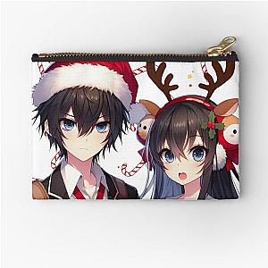 Christmas anime couple - winter Zipper Pouch