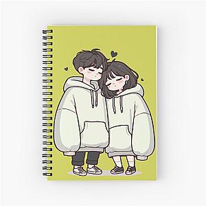 Cute Couples : a love story Spiral Notebook