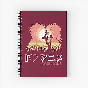 I love your Smile Anime style Couple Spiral Notebook