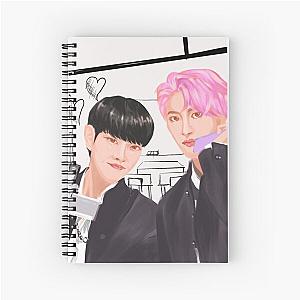 Ateez hyungline couples manga anime highschool boys sticker T-shirt posters fanart kpop Spiral Notebook