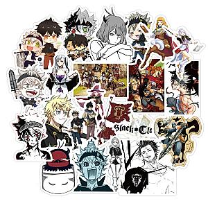 10/30/50pcs/pack Black Clover Japanese anime Stickers For Skateboard Helmet Gift Box Computer Notebook Car Decal Children's Toys