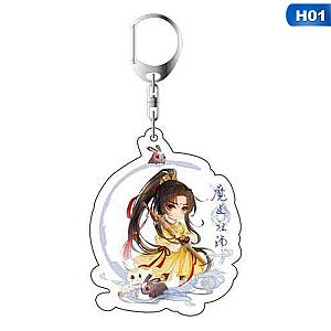 Acrylic Face Cartoon Figure Mo Dao Zu Shi Cosplay Key Pendant Double Keyring AT2302 Official Merch