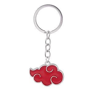 Shippuden Uchiha Itachi Akatsuki Red Cloud Symbol Logo Alloy Keychain AT2302 Official Merch