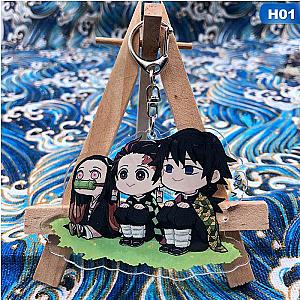 The Cartoon Figure Demon Slayer Key Kimetsu No Yaiba Kamado Sided Tanjirou AT2302 Official Merch