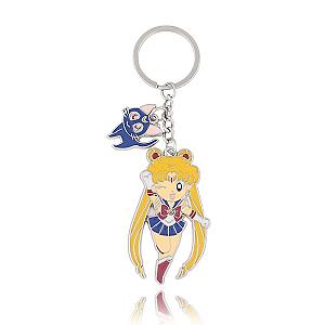 Sailor Moon Tsukino Usagi Key Card Captor Sakura Moon Key Chain Cartoon Cat AT2302 Official Merch