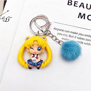 Sailor Moon Trinket Key Chain Plush Ball Beautiful Doll Key Purse AT2302 Official Merch