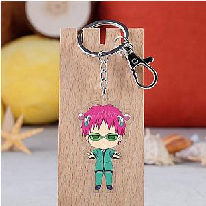 Saiki Disastrous Life Kusuo Acrylic Key Chain Key Pendant Cartoon Figure AT2302 Official Merch