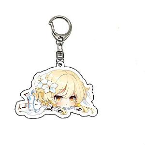 New Genshin Impact Lumine Anime Acrylic Keychains Accessories Car Bag Pendant Key Ring Cosplay Cute Gifts Official Merch