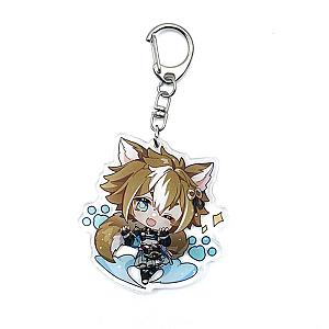 New Genshin Impact Gorou Figures Acrylic Keychain G Shaped Buckle Accessories Cute Bag Car Pendant Key Ring Game Fans Gift Official Merch